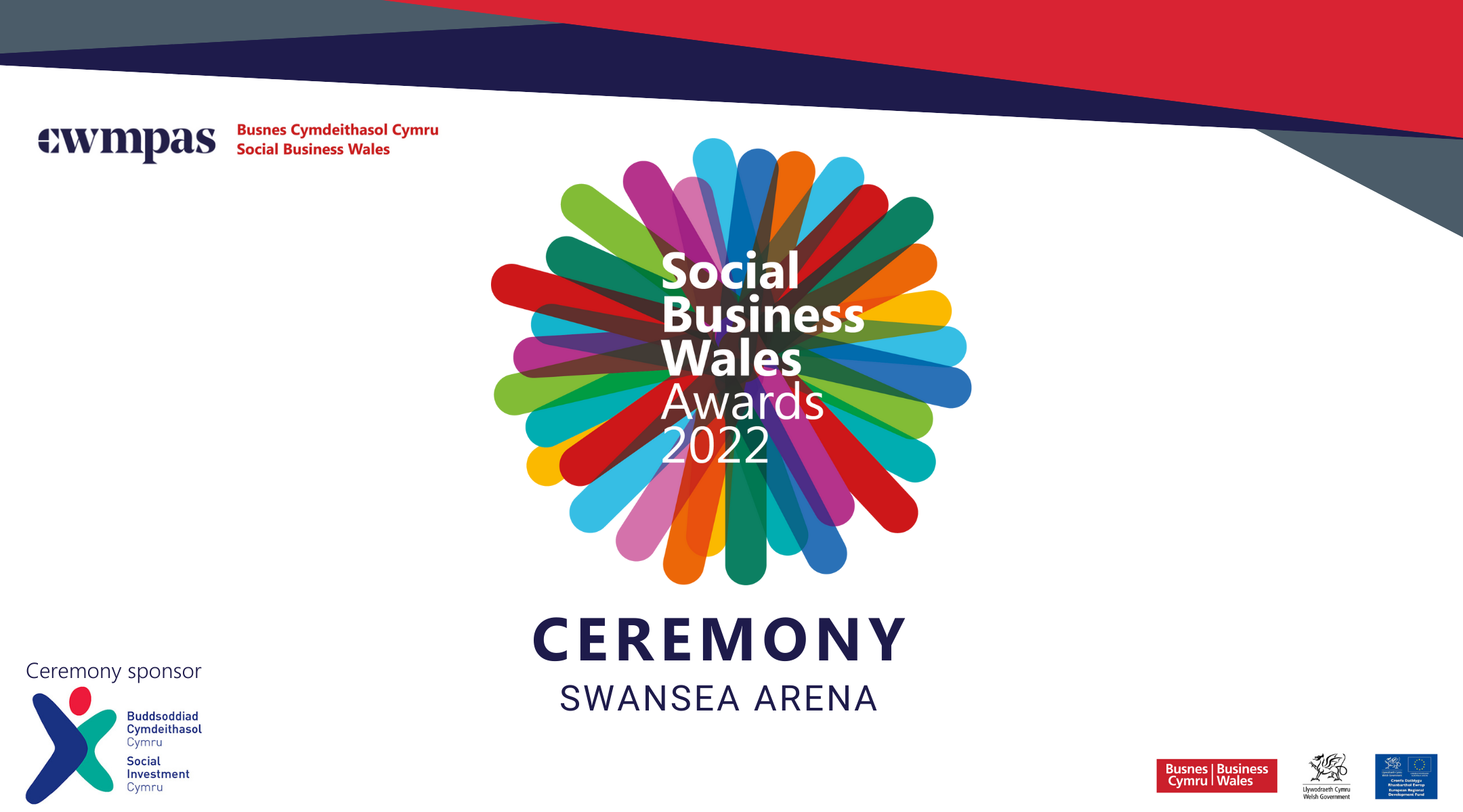 Join the Social Business Wales Awards ceremony 2022 with lunch, entertainment and celebrations!