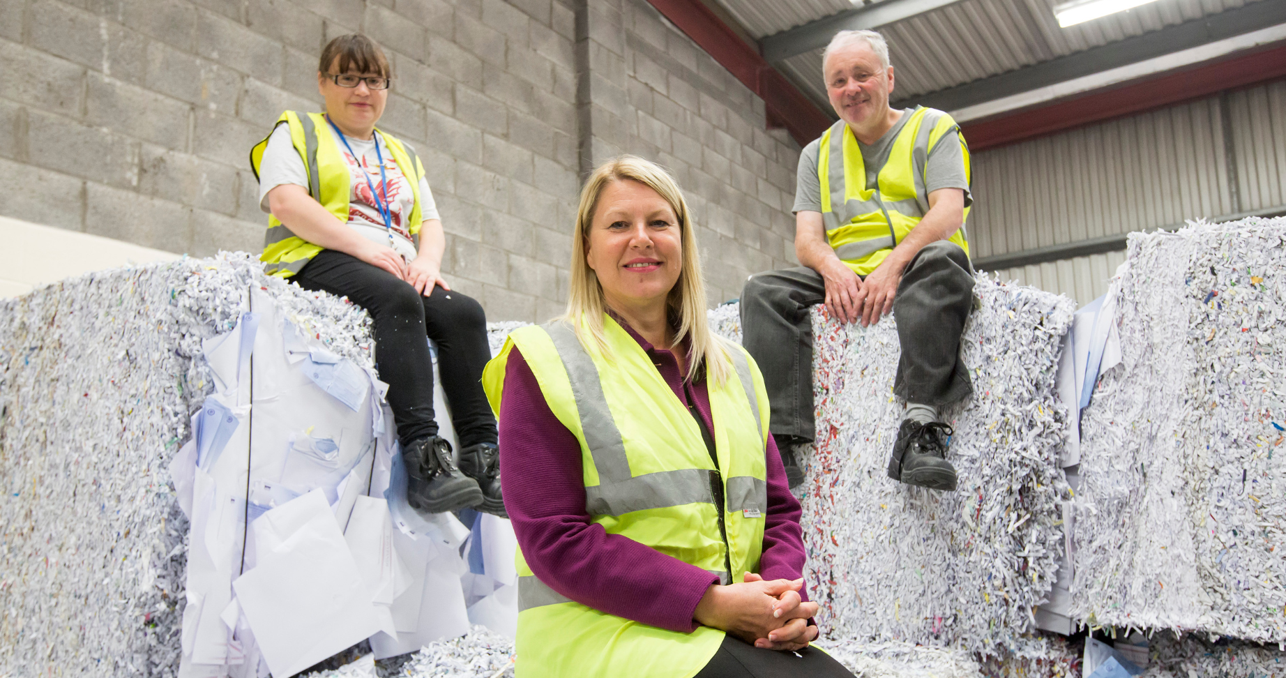 A photograph of staff at Elite Paper Solutions